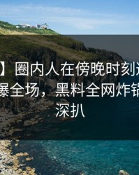 【震惊】圈内人在傍晚时刻遭遇热点事件引爆全场，黑料全网炸锅，详情深扒