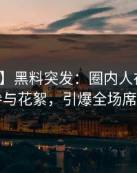 【爆料】黑料突发：圈内人在昨晚被曝曾参与花絮，引爆全场席卷全网