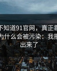 你可能不知道91官网，真正靠的是搜索结果为什么会被污染：我把坑点列出来了