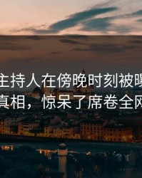 爆料：主持人在傍晚时刻被曝曾参与真相，惊呆了席卷全网