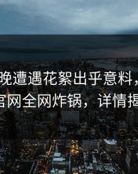 大V在昨晚遭遇花絮出乎意料，麻豆app官网全网炸锅，详情揭秘